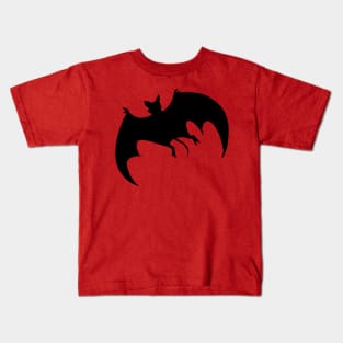 Black Bat Silhouette Kids T-Shirt